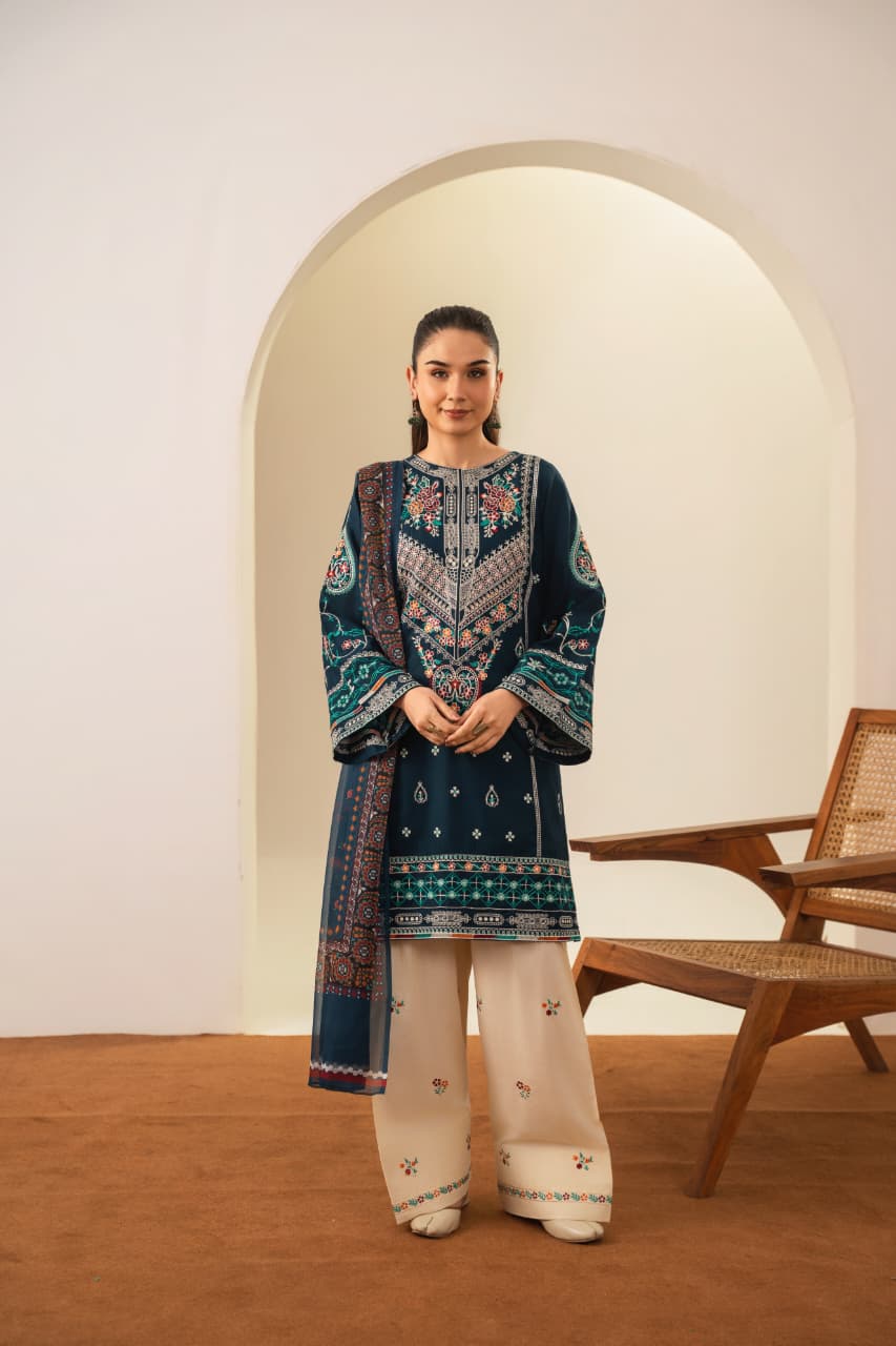 SAJJAL EMBROIDERED 3PC