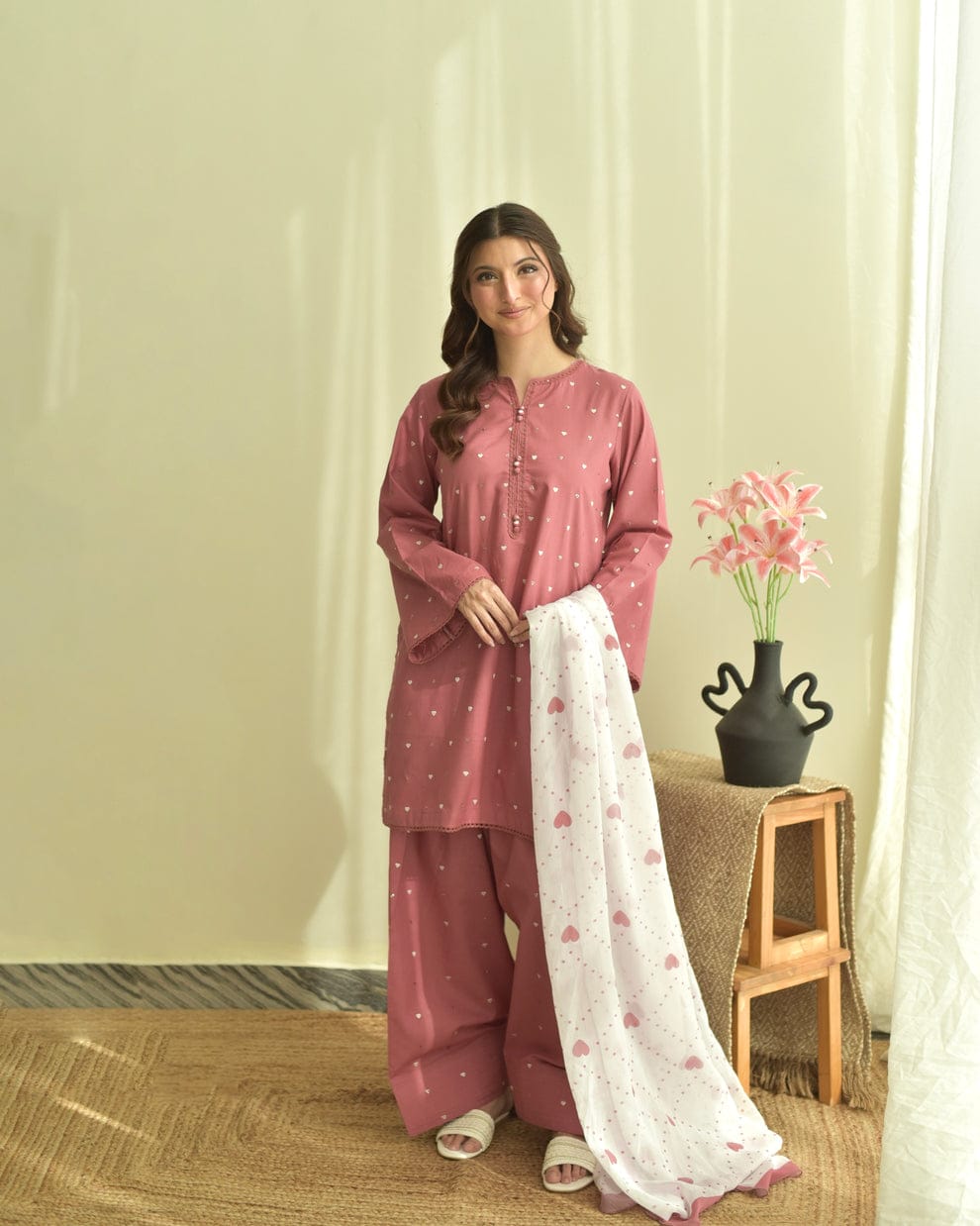 Pink Hearts Set - 3 Piece
