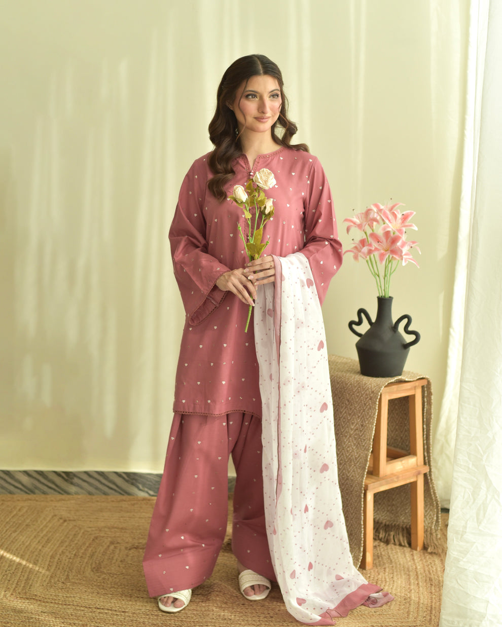 Pink Hearts Set - 3 Piece