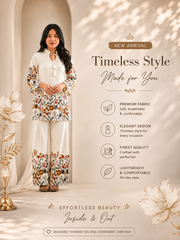 Haya floral 2pc premium silk