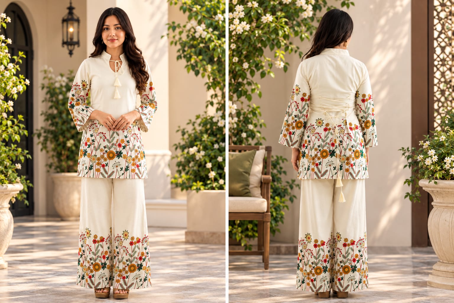 haya floral printed 2pc