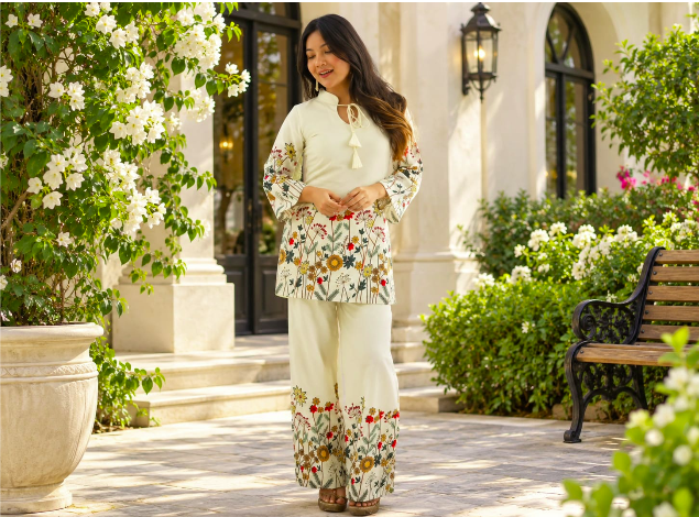 haya floral printed 2pc