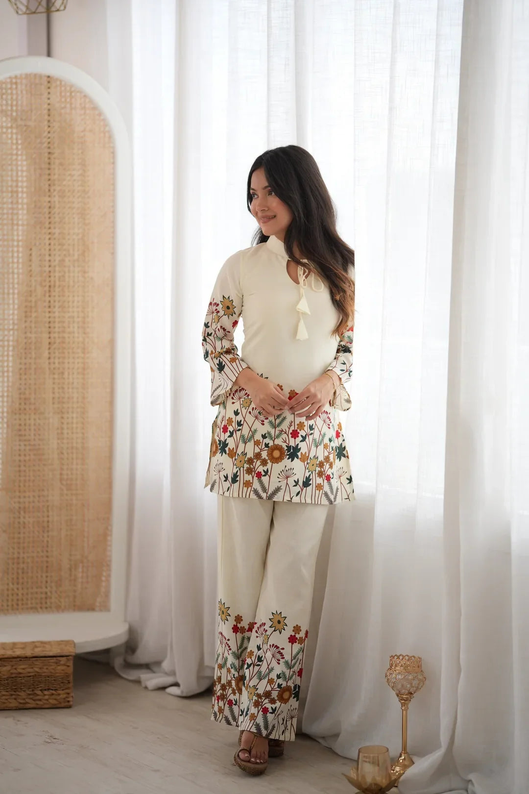 Haya floral 2pc premium silk