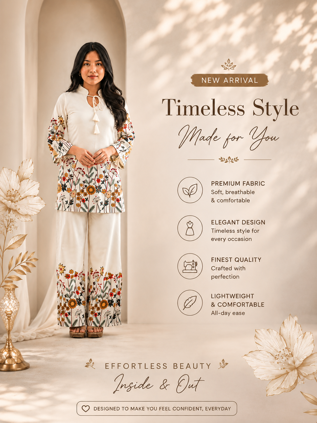 haya floral printed 2pc