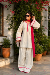 pink rose 3pc (stiched)
