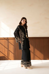 Midnight Gold Embroidered 2-Piece Marina Suit