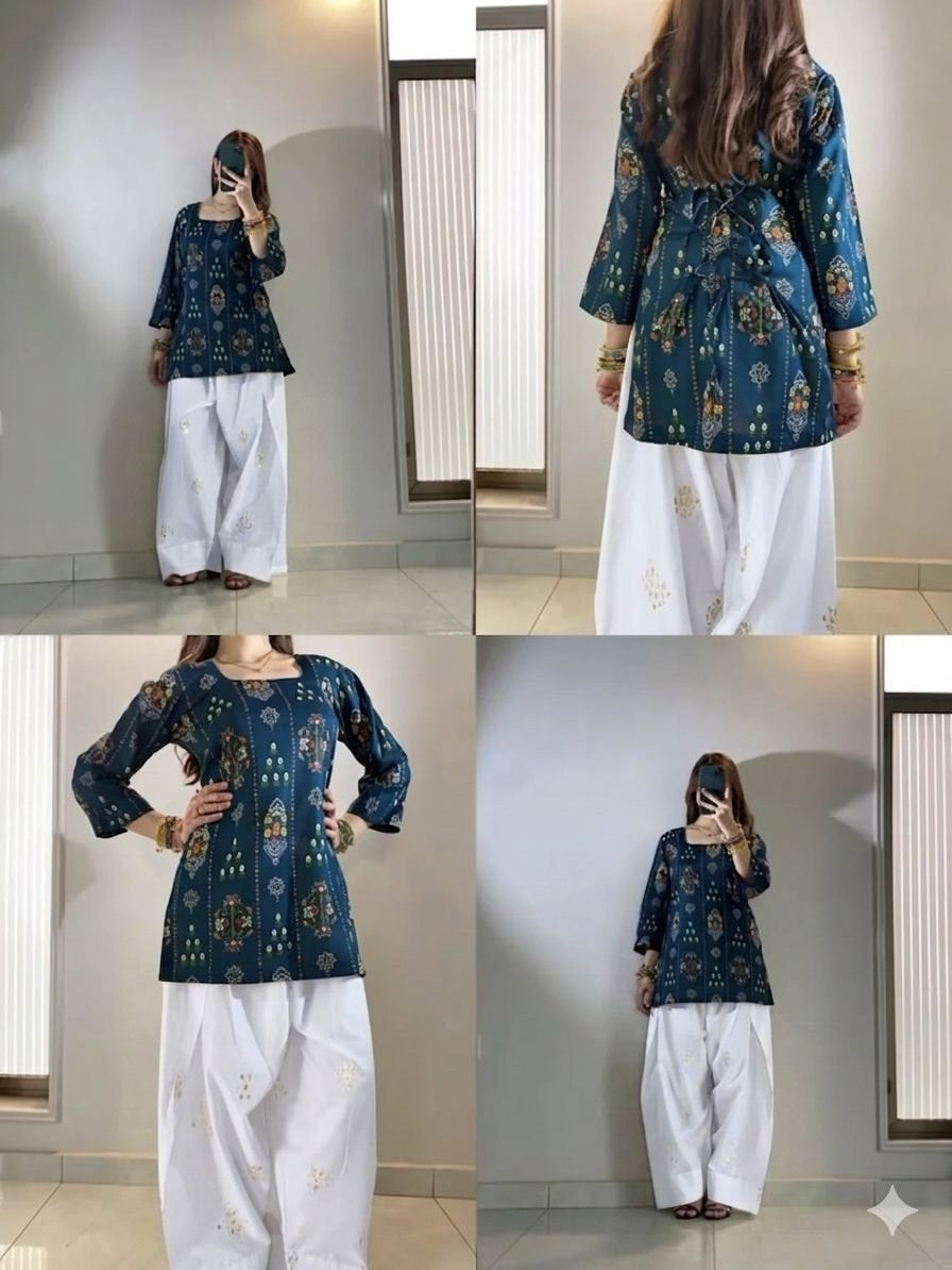 Teal Blue Shifa 2pc