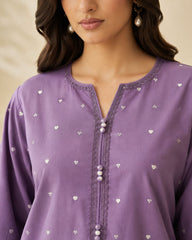 Lavender Purple Embroidery 3 pc
